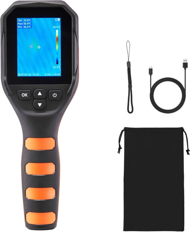 Mophorn Wärmebildkamera mit 320x240 TISR-Auflösung, Thermokamera mit 2-MP-Kamera, 160x120 IR-Auflösung, 25 Hz Bildrate, ...