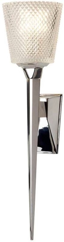 Elstead - Verity - 1 Licht Wandleuchte poliert Chrom Glasschirm, G9