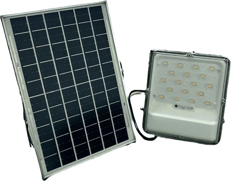 Solar-LED-Scheinwerfer mit monokristallinem Panel, 1200 lm, Autonomie 10/15 Stunden, 4000 k