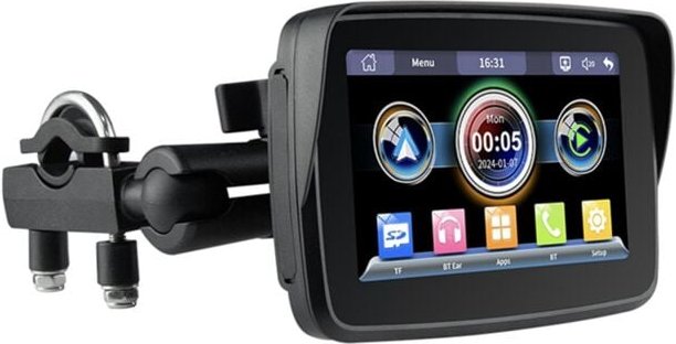 5 Motorrad Wireless Carplay Android Auto Tragbare Navigation GPS-Bildschirm Wasserdichtes Display