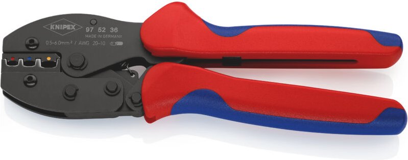 KNIPEX 97 52 36 SB PreciForce® Crimpzange mit Mehrkomponenten-Hüllen brüniert 220 mm