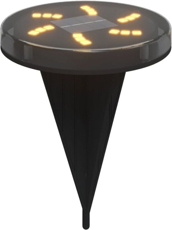 vidaXL Solar-Bodenleuchten mit Erdspieß 12 Stk. Warmweiß