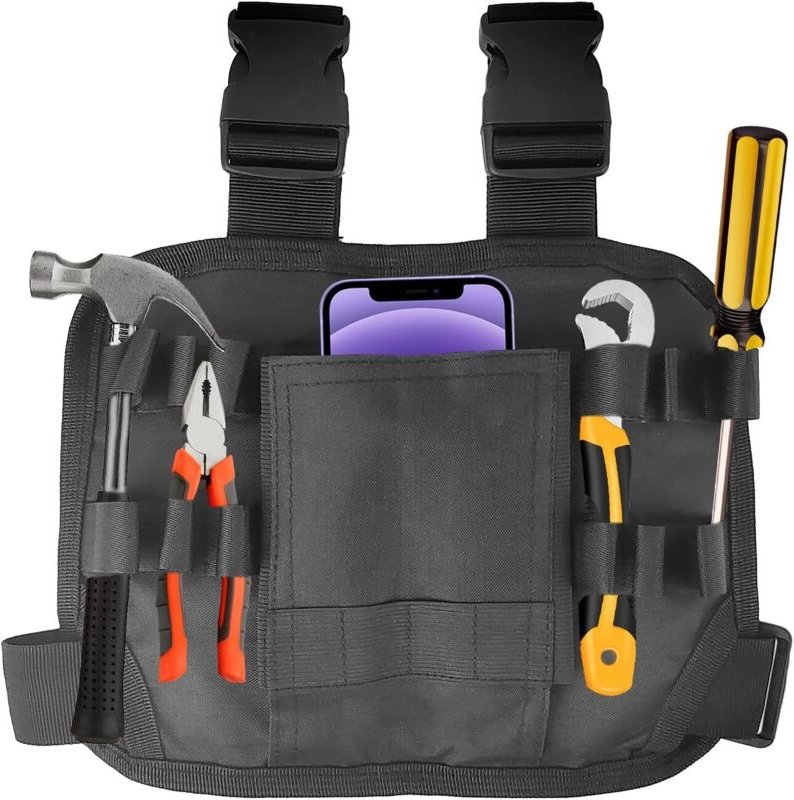 Werkzeuggürteltasche, Werkzeuggürtel aus Oxford-Stoff, 25 × 18 cm Werkzeuggürtel, Bein-Werkzeugtasche mit mehreren Tasch...