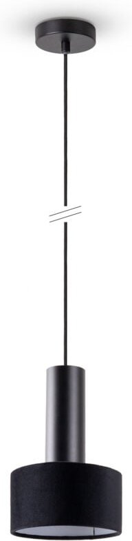 Paco Home - Pendelleuchte Wohnzimmer Hängeleuchte Stoffschirm Esszimmer Modern GU10 Pendelleuchte, Schwarz-Schwarz