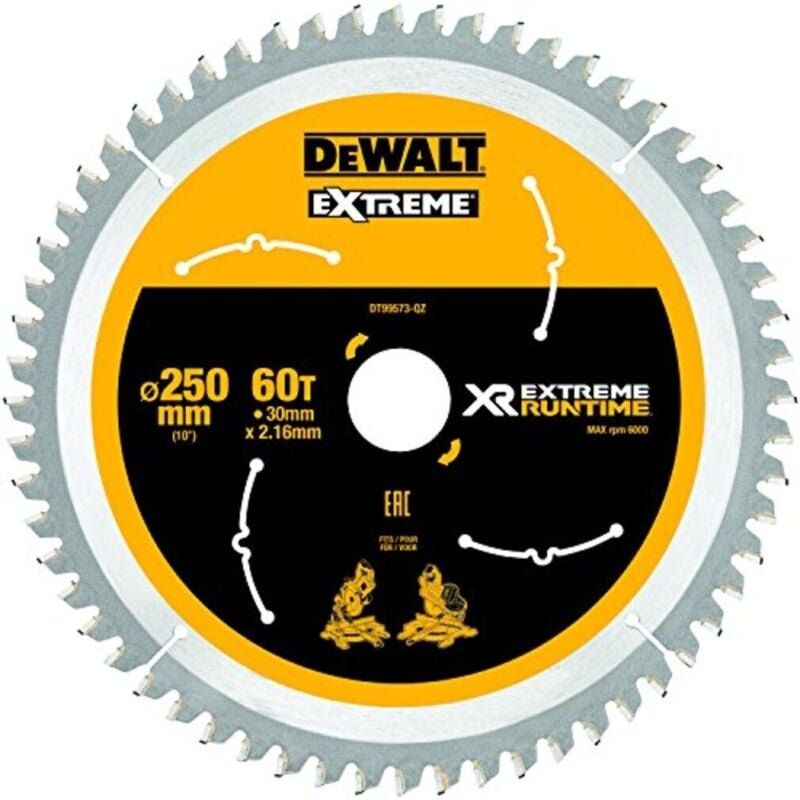 DeWALT Zubehör - Sägeblatt Holz 250x30 mm, 60 Zähne DT99573