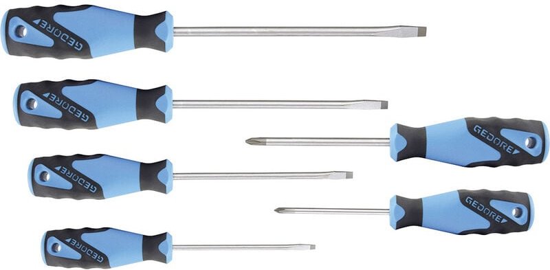 Gedore Werkstatt Schraubendreher-Set 6teilig Schlitz, Kreuzschlitz Phillips