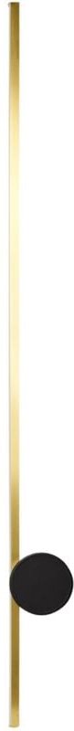 Thumbnail - Led Wandlampe Gold Aluminium Schwarz Eisen Sockel 90 cm Licht Beleuchtung Schlafzimmer Wohnzimmer Modernes Design