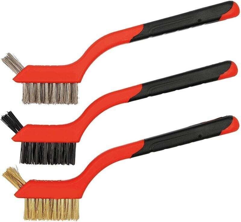 Set aus 3 Drahtbürsten, kleine Drahtbürsten zur gründlichen Reinigung von Rost, Schmutz, Farbabrieb und schwer zugänglic...