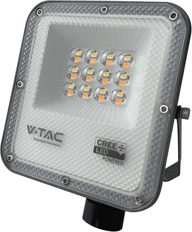 V-TAC PRO 10W CREE SMD LED-Flutlicht, Schwarz, Farbtemperatur IP65, mit integriertem Treiber – Artikelnummer 240726