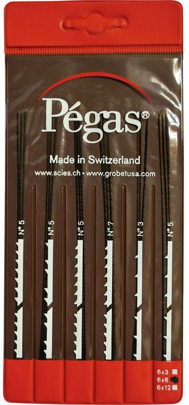 PS906x6DI 1 Set Laubsägeblätter-Set 6tlg. - Pegas