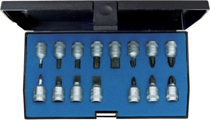 Schraubendreher-Satz 1/4' 15-tlg in-is-ph-pz, ins 20 pm, 1815601 - Gedore