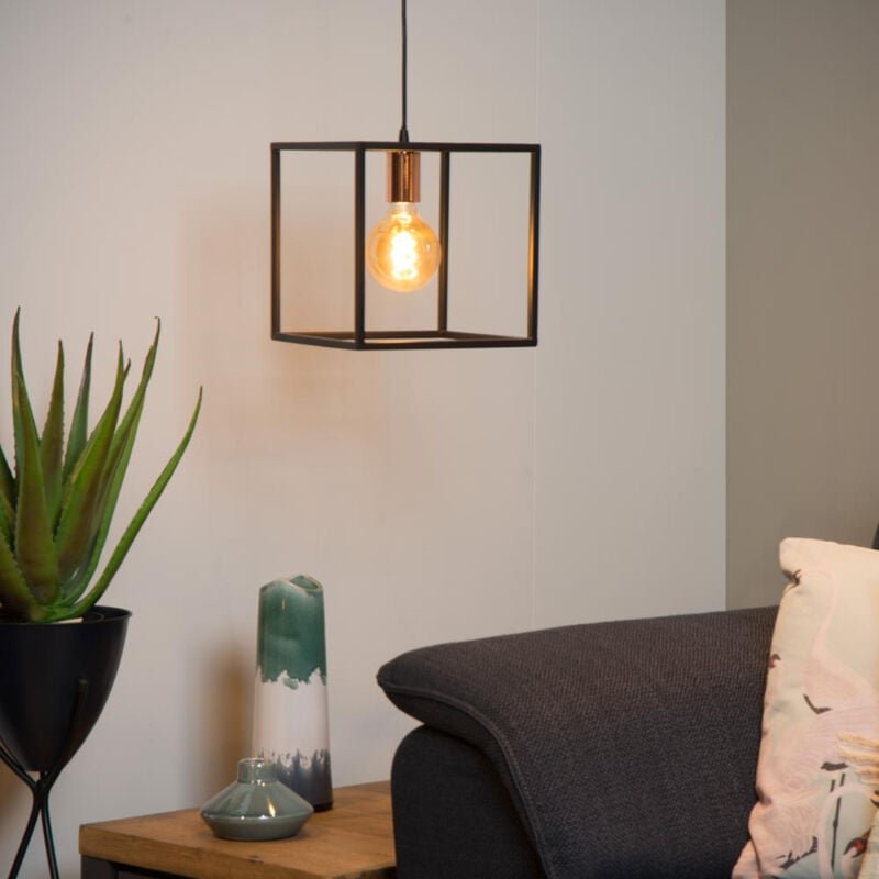 Arthur - Pendelleuchten - 1xE27 - Schwarz - Lucide