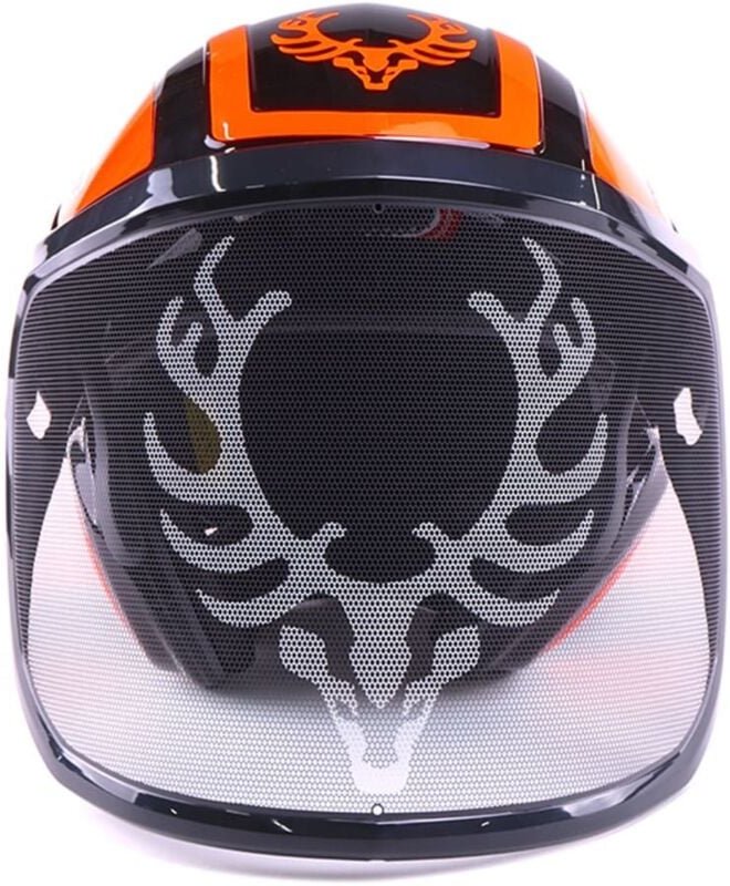 KOX - protos® Forsthelm / Schutzhelm Edition mit Gehörschutz und Visier Integral Forest Schwarz/NeonOrange OneSize