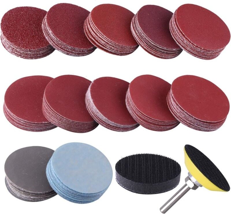 120 Stück Schleifscheiben, 50 mm, Schleifscheiben, Körnung 60, 80, 120, 180, 240, 400, 600, 800, 1000, 1200, 2000, 3000 ...