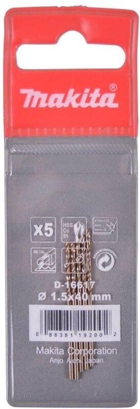 Bohrer hss-co 1,5 mm 5St. - D-16617 - Makita