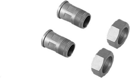 Allmess - Wasserzähler-Verschraubung 14590 v 1x1 1/4', dn 25, Messing blank, 2 Stück