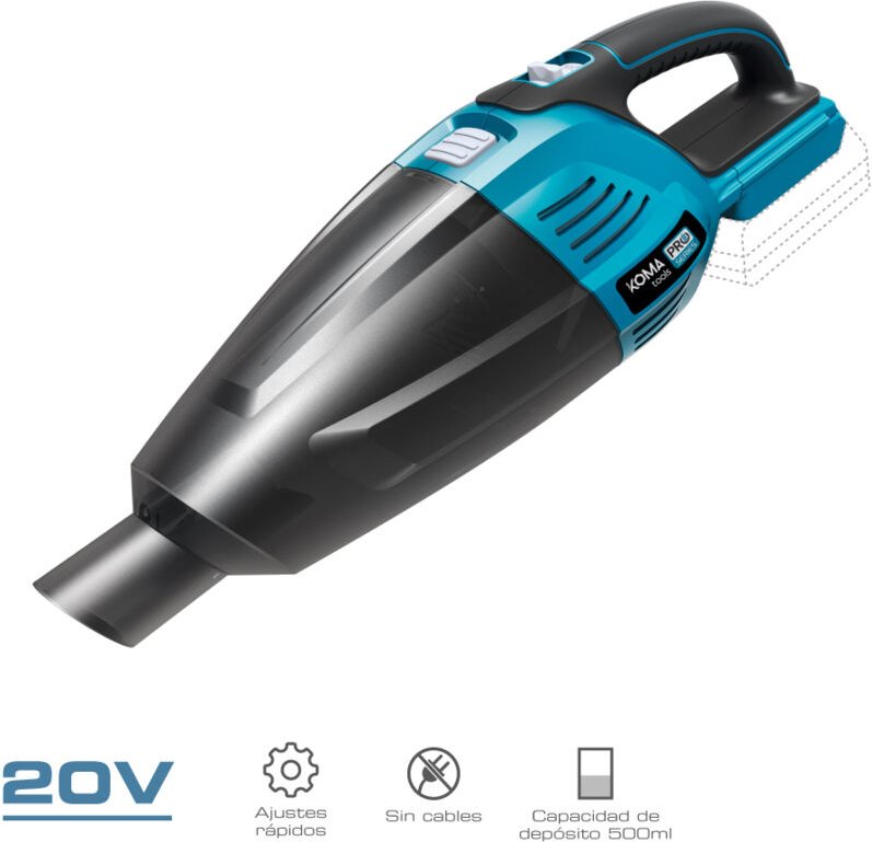 Staubsauger koma 20V - ohne Batterie und Ladegerät - 08756