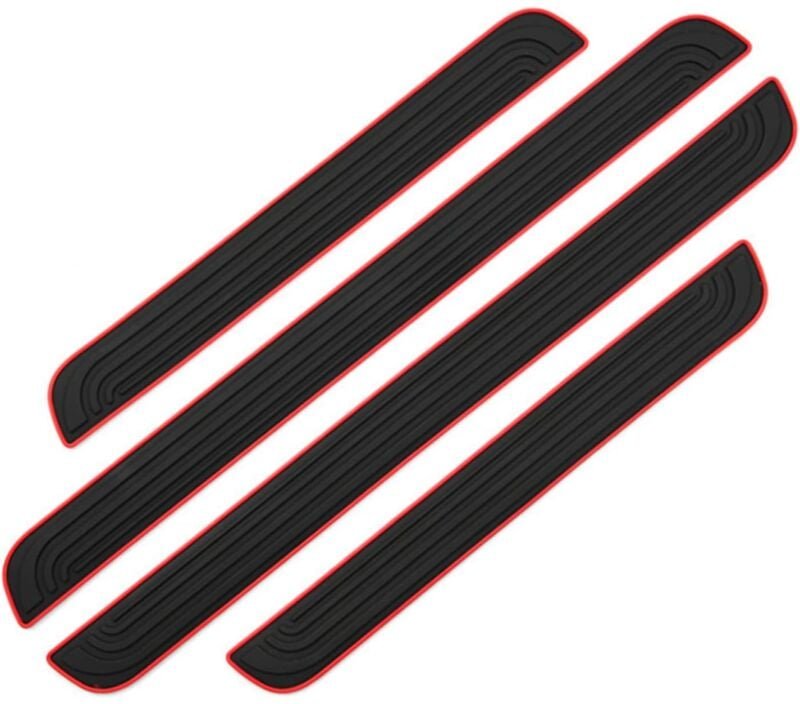 Ersandy - Autotürschwellenleisten, 4 Stück, Schwellenplattenschutz, Autoaufkleber, Klebefolie zum Schutz, Türschwellensc...