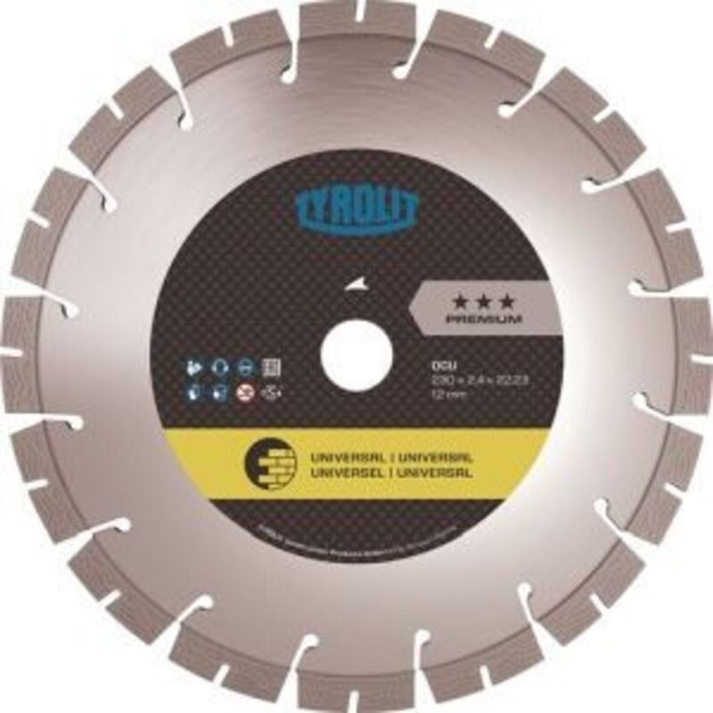 Tyrolit - Diamanttrennscheibe dcu Premium D.115mm Bohr.22,23mm Bau univ.