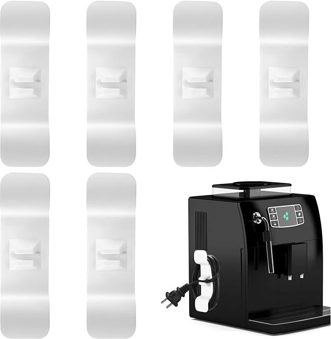 Lntyq - Stück Organizer für Haushaltsgeräte, Kabelhalter, Kabelclips, selbstklebender Organizer für Kleingeräte, Küchenz...