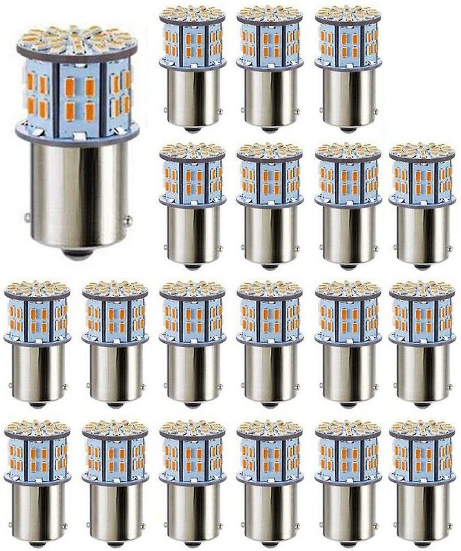 20x LED-Glühbirnen für Super 3014 50-smd Warmweiß 1156 1141 1003 Ba15s Glühbirnen für Trailer Marine