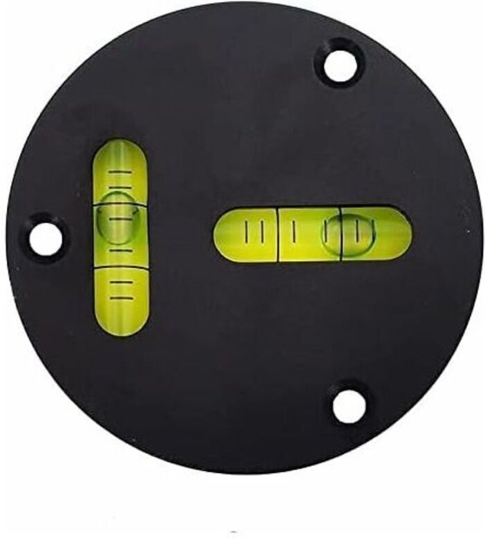 Tigrezy Universelle runde horizontale Wasserwaage Typ T - Metallwasserwaage - Durchmesser: 60 mm - Genauigkeit: 2 mm - K...