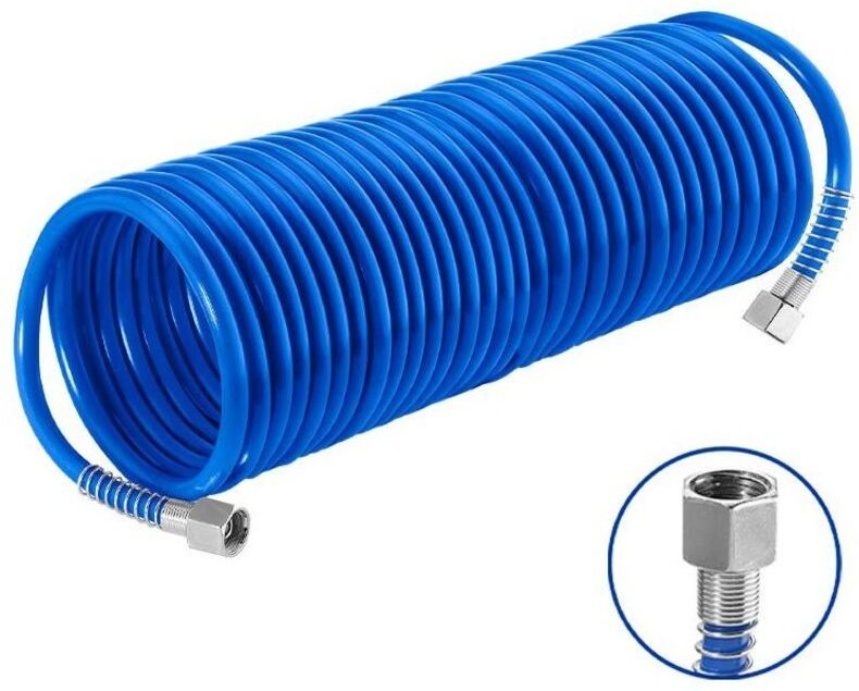 WADFOW Kompressorschlauch - 10 Meter, Polyethylen, 5 mm Innendurchmesser, mit Gewinde