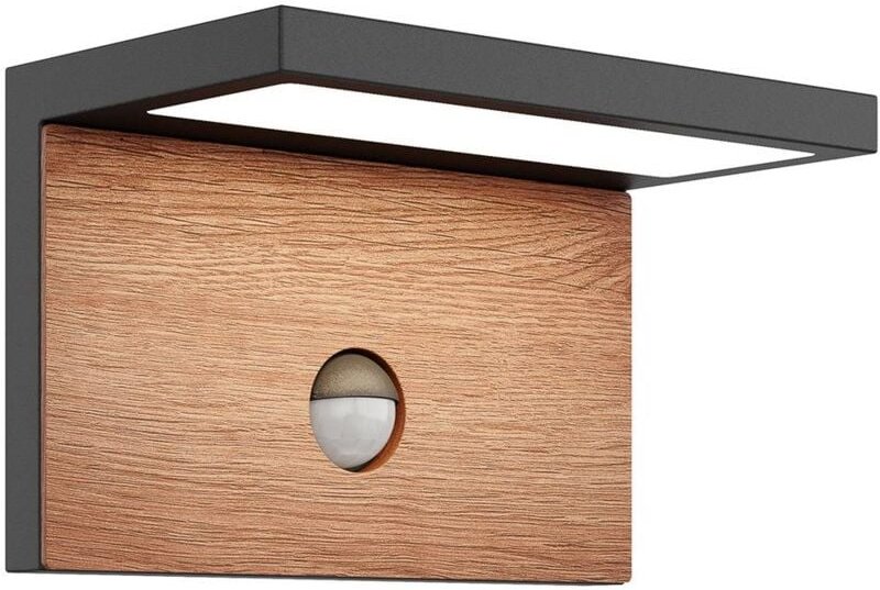 Lucande - Wandleuchte außen 'Lignus' aus Aluminium mit Bewegungsmelder von