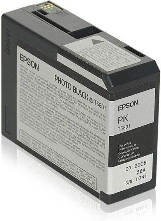 Epson C13T580100 Druckerpatrone Photo schwarz T5801 (C13T580100)