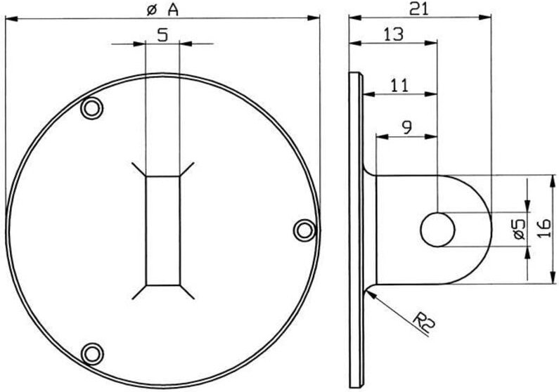 Senrückwand für Außenring-Ø 58 mm passend zu Messuhren