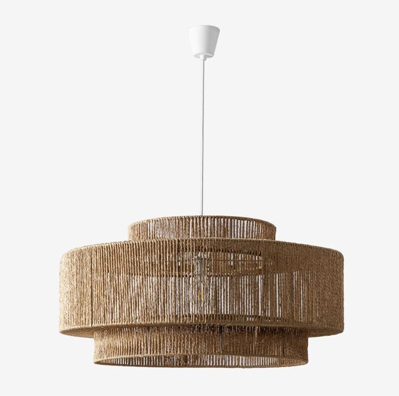 SKLUM Außendeckenleuchte Kena aus geflochtenem Papier Ø80 cm