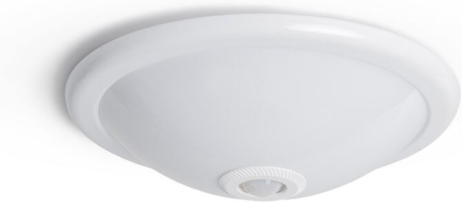 LED-Deckenleuchte 2x E27 Rund mit PIR-Bewegungs- und Dämmerungssensor Design Weiß