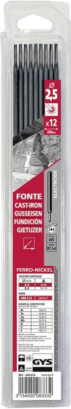 GYS - Guss Schweißelektroden 12 St. (ø x l) 2.5 mm x 350 mm 50 - 90 a