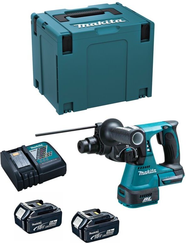 Makita - SDS-Plus Meißelbohrer 18V lxt (2x5,0 Ah) in makpac DHR242RTJ