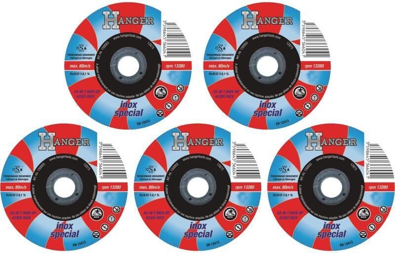 Hanger Trennscheiben 125 mm für Edelstahl, 5er Set