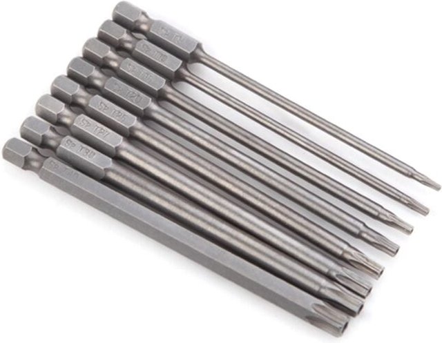 8-teiliges 100-mm-Schraubendreher-Set S2, Mehrzweck, erweitert, mit Sechskantgriff