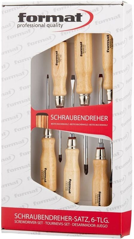 Thumbnail - Schraubendreher-Satz Holzheft Schlitz/PZ 6-teilig FORMAT