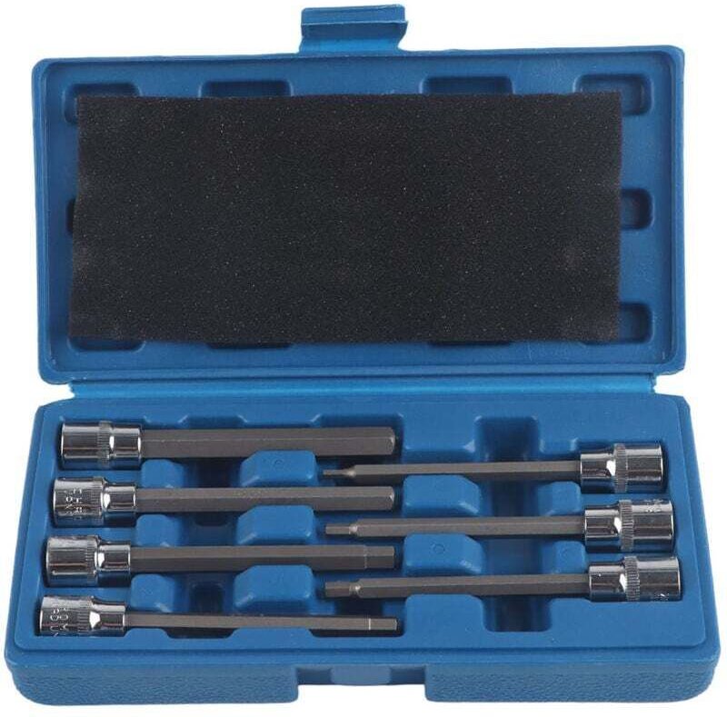 Jeu De Douilles Hexagonales Extra Longues 7 Pieces Kit Outils Reparation Entrainement 3 4 5 6 7 8 10mm