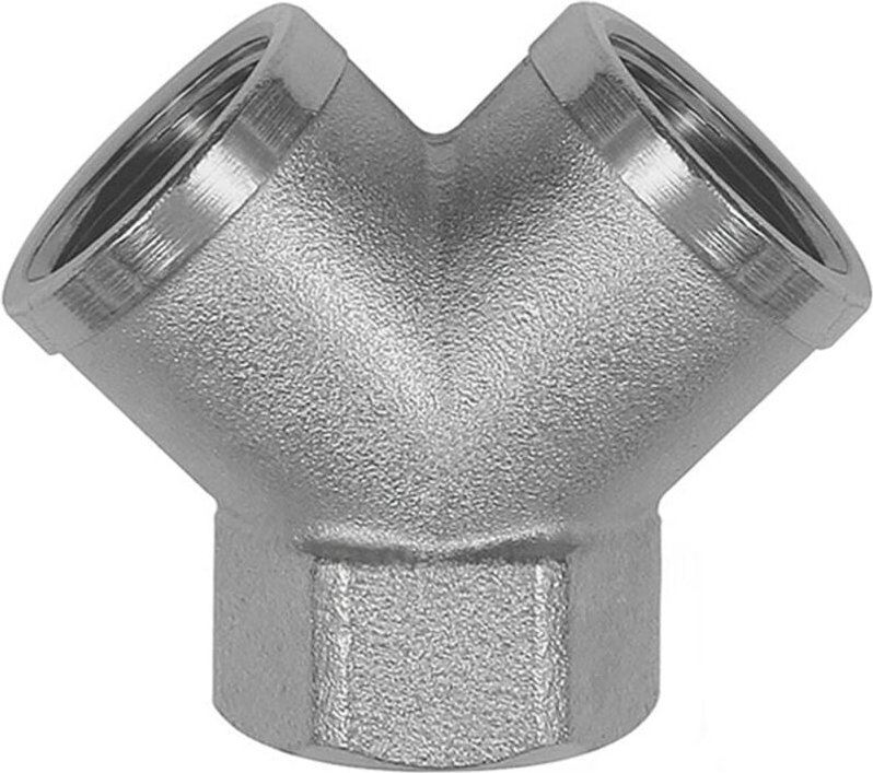 Verteiler, 2fach, g 1/2 ig, Abgänge 2 x g 1/2 ig, Messing vern. - Riegler