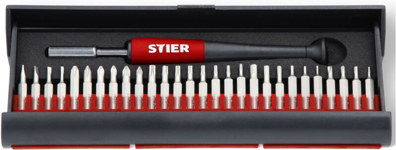 Der Feinmechaniker Schraubendrehersatz, 29-tlg, Präzisionsschraubendreher Set, Bits für Phillips Pozidriv Innensechskant...