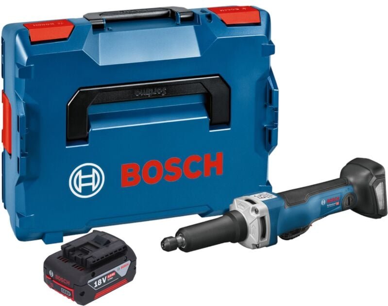 Bosch ggs 18V-23 plc Professional Akku Geradschleifer 18 v Brushless + 1x Akku 4,0 Ah + L-Boxx - ohne Ladegerät