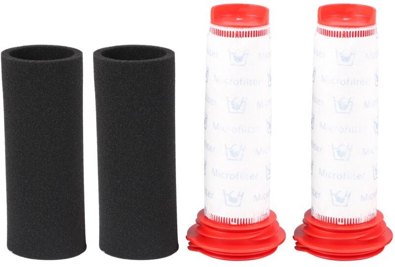 Waschbarer Hauptstick Filter + Schaumstoffeinlage für Athlet Schnurlosen Staubsauger (Je 2 Stücke)