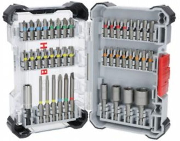 Bosch Schrauberbit-Set Extra Hard 43-teilig - Bit-Set mit Farbcodierung und robustem Koffer