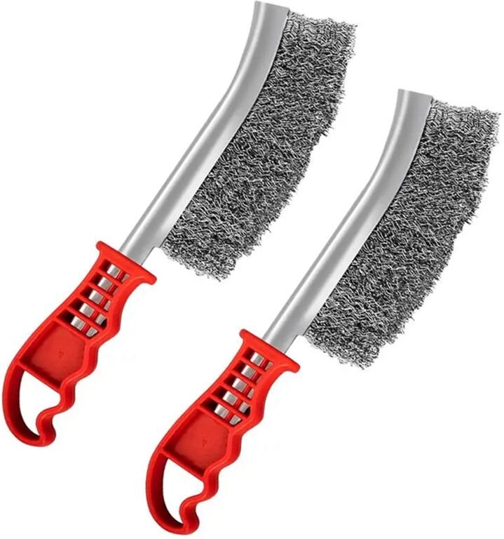 Edelstahldrahtbürste, Metallrostentfernung, Dekontamination und Polieren Multifunktionsbürste Silber