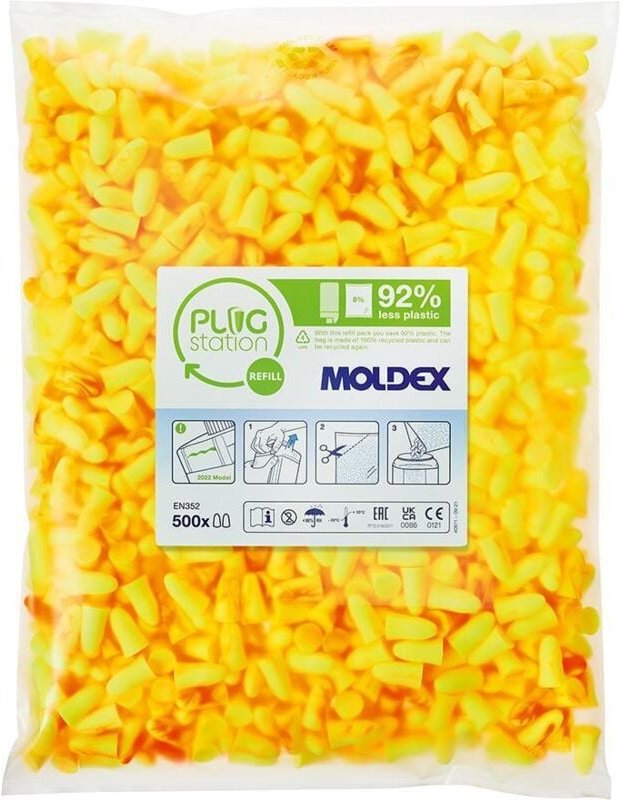 Moldex - Gehörschutzstöpsel - MelLows ps 500 Paar - Nachfüllpackung