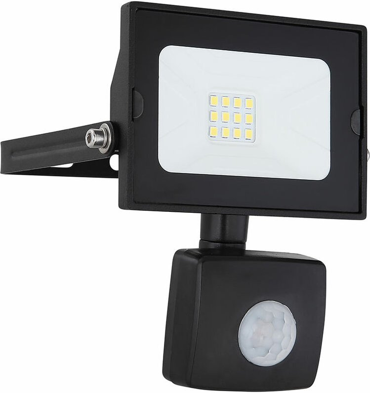 Thumbnail - Etc-shop - Wandlampe Aussenleuchte Wandstrahler Gartenleuchte schwenkbar mit Bewegungsmelder, Aluminium Glas, schwarz kl...