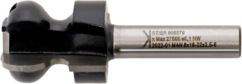 Griffleistenfräser hw 8 mm Durchmesser 22-16 R2,5/6 - Stier