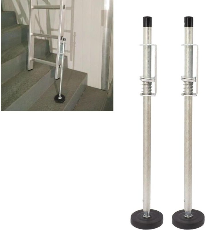 Rosvola Leiter Nivellierer, 2 Stück Verstellbare Treppenleiter füe Stabilisator Verlngerungsleiter Leiterfüe Anti-Rutsch...