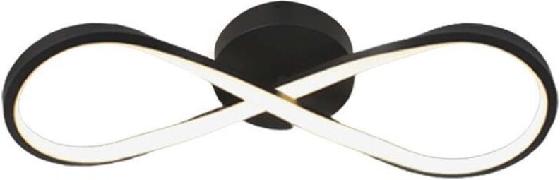 V-tac - Deckenlampe Deckenleuchte Wohnzimmerleuchte Schleifen Design schwarz led 52,5 cm