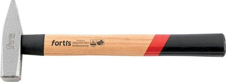 Schlosserhammer DIN1041 mit Hickorystiel 200g Stielschutz - Fortis